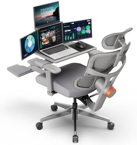 Newtral Office Chair Ergonomic - Home Office Desk Chair, Back Pain Chair with Auto-Following Lumbar Support, 4D Armrest, Seat Depth and Height Adjustable