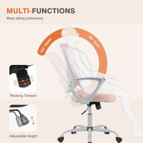 Sweetcrispy Ergonomic Home Office Desk Chair, Managerial Executive Chair