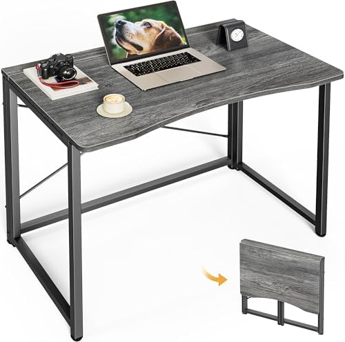 Huuger Folding Desk for Small Spaces, 31.5 Inch Foldable Computer Table