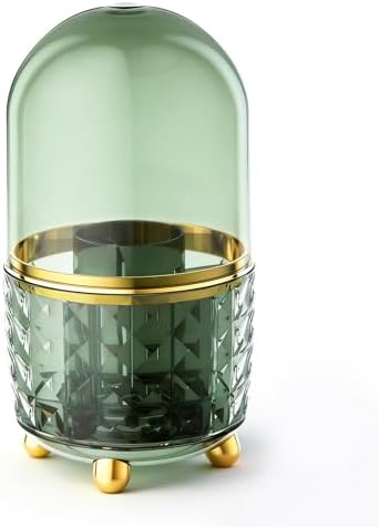 GOTOBA 360° Rotating Dust-Proof Multi-Purpose Storage Organizer - Perfect for Silverware, Utensils (Forks, Knives) & Makeup Brushes, Countertop Holder for Kitchen & Vanity