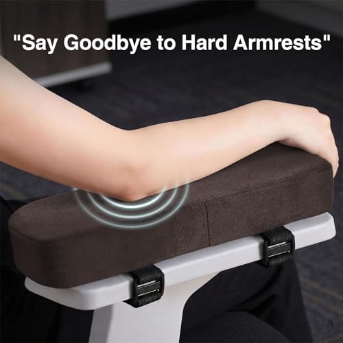 Smiry Memory Foam Office Chair Armrest Pads, Non-Slip Armrest Cushion