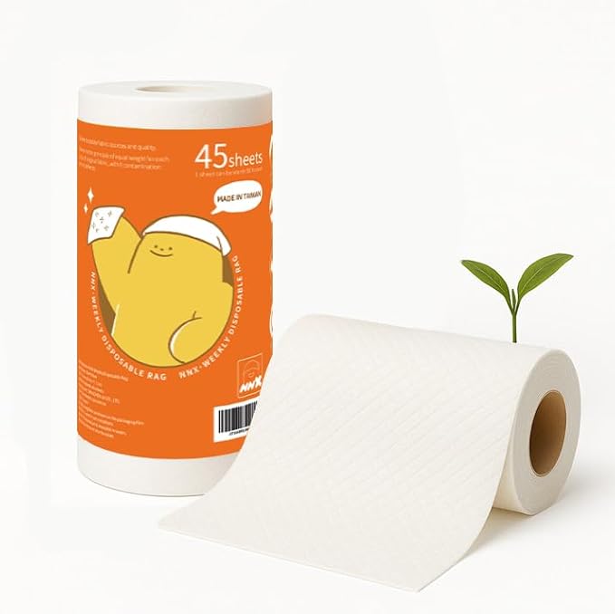 NNX Reusable Paper Towels 45 Count – Washable Quick Dry Plant-Based Fiber Kitchen Cleaning Cloths, OEKO-TEX Certified for Safety, Heavy Duty Multi-Purpose Rags