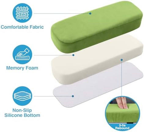 Smiry Memory Foam Office Chair Armrest Pads, Non-Slip Armrest Cushion