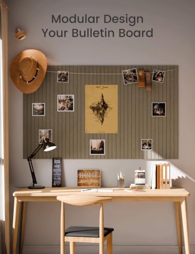 Fluxynara 48" x 36" Large Felt Bulletin Board, Earth Brown