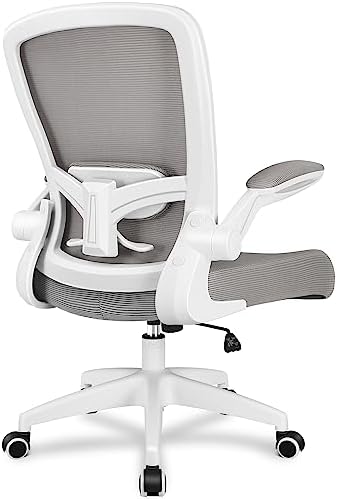 FelixKing Office Chair, Ergonomic Desk Chair Breathable Mesh Chairs Adjustable High Back Lumbar Support Flip-up Armrests, Executive Rolling Swivel Comfy Computer Chairs Home Office Gray