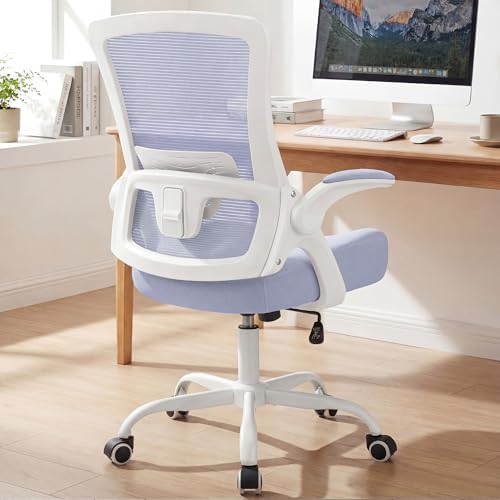 NEO CHAIR Office Desk Mesh Chair with Adjustable Ergonomic Lumbar, Purple