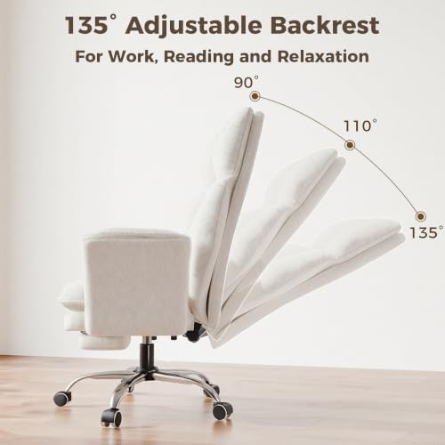 Big and Tall Office Chair, Flip Armrests for Pets & Cross Legged Sitting