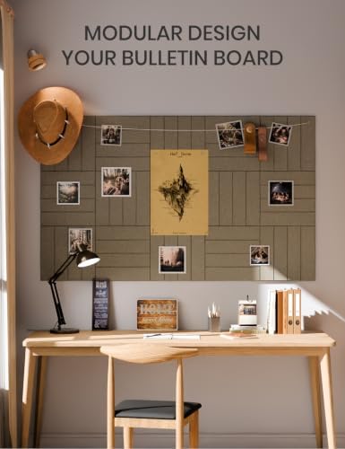 Fluxynara 36" x 24" Large Felt Bulletin Board, Earth Brown