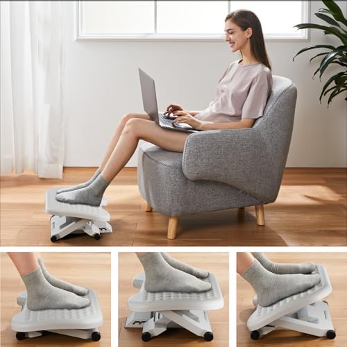 HUANUO Adjustable Foot Rest for Under Desk with 3 Height Position, White