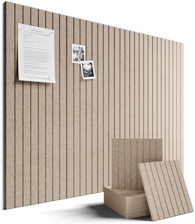 Fluxynara 48" x 36" Large Felt Bulletin Board, Taupe