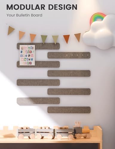 Fluxynara 13" x 2" Felt Wall Panels, Earth Brown