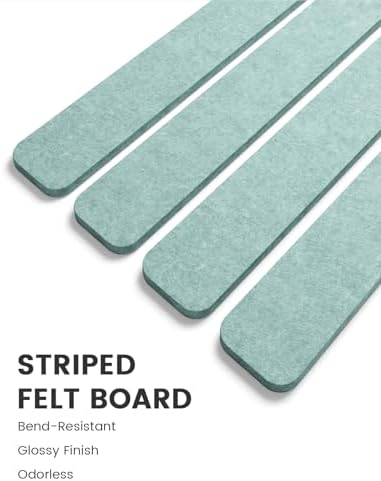 Fluxynara 13" x 2" Felt Wall Panels, Teal Blue