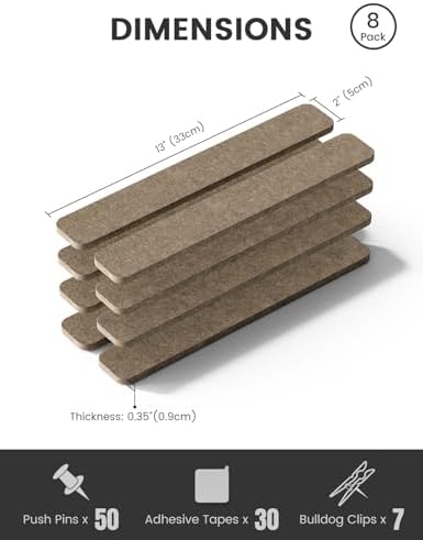 Fluxynara 13" x 2" Felt Wall Panels, Earth Brown