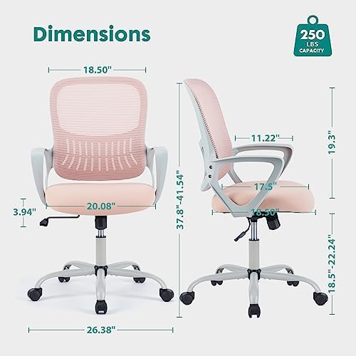 OLIXIS Home Office Chair, Mesh Desk Chair, Ergonomic Lumbar Support