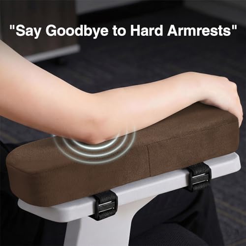 Smiry Memory Foam Office Chair Armrest Pads, Non-Slip Armrest Cushion