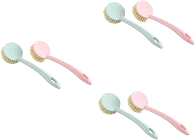 FRCOLOR 6pcs Kitchen Cleaning Tool Long Handle Dish Brush Reusable and Easy to Clean