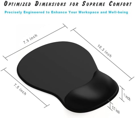 ErgoComfort Gel Wrist Rest Mouse Pad-Ergonomic Office Mousepad with Wrist Support-Non-Slip, Design Desk Accessories Mat for Home&Game Decor (06Minty Dream)