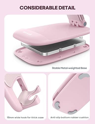 Lamicall Pink Phone Holder, Desk Accessories - Rose Gold Office Holder