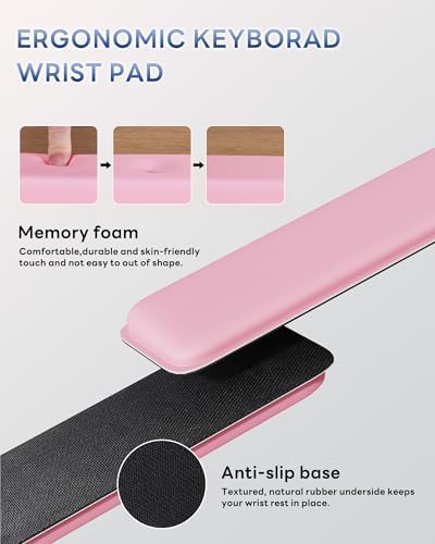 Laborio Computer Keyboard Wrist Rest, Keyboard Riser Stand for Desktop