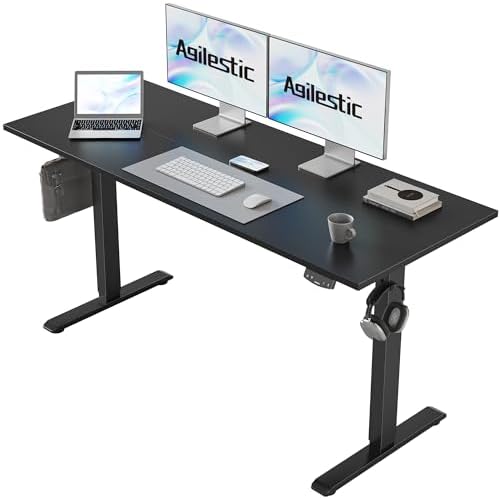 Agilestic 55 * 24 Inch Height Adjustable Electric Standing Desk, Black