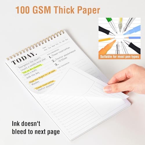 Forvencer To Do List Notepad with 52 Sheets (6.5 x9.8),To Do List Notebook
