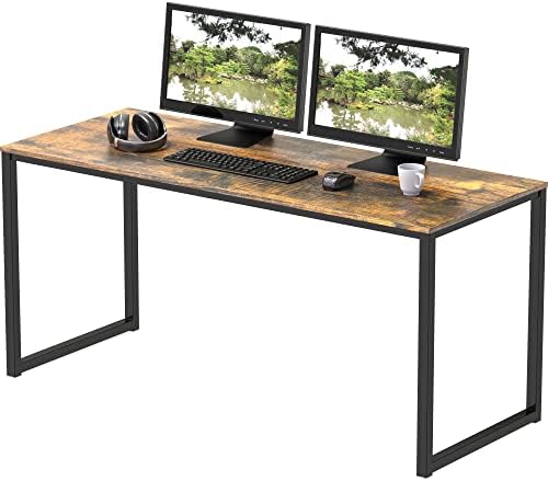 SHW Mission 48-Inch Home Office Computer Desk, Rustic Brown