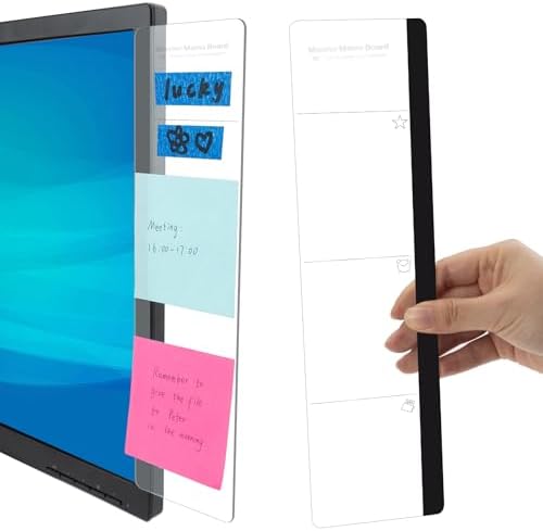 Office Supplies for Women Men 2pcs Monitor Memo Board with Functional Areas