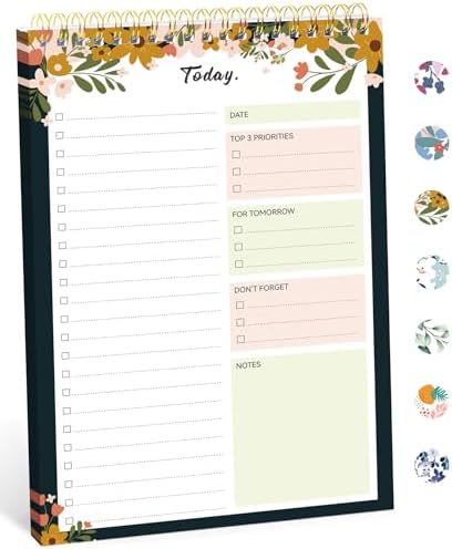 Taja To Do List Notepad, Undated Daily Planner for Work and Goal Setting