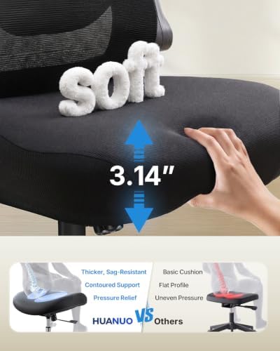 HUANUO Ergonomic Office Chair with 3D Armrests and Lumbar Support
