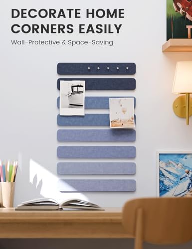 Fluxynara 13" x 2" Felt Wall Panels, Denim Mist