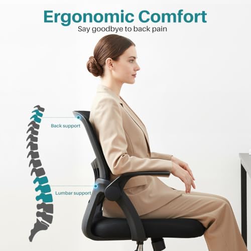 OLIXIS Ergonomic Office Desk Chair, Mid-Back Executive Computer Chair