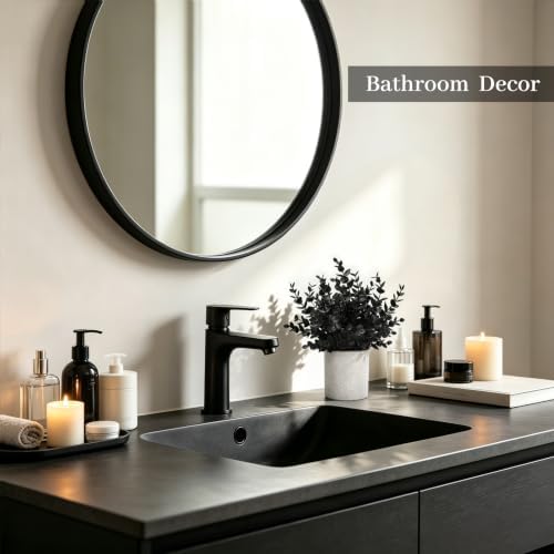 Der Rose 3 Pack Black Eucalyptus Fake Plantsfor Halloween Bathroom Decor