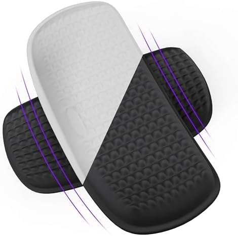 MEKASS Elbow Pad for Desk, Thicken & Large Memory Foam Elbow Rest Padding with Non-Slip, Ergonomic Desk Edge Cushion, Armrest Pad Wrist Rest Comfort Support for Office Home (2 Pcs Black)