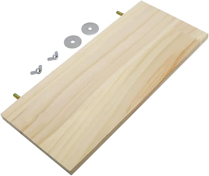 Litewoo Parrot Bird Wood Perch Platform Large Stand Shelf for Budgie, 2PC | Natural wood, sturdy flat bird perch shelf, for small-medium birds/parakeet/cockatiel/conure, easy install & adjustable