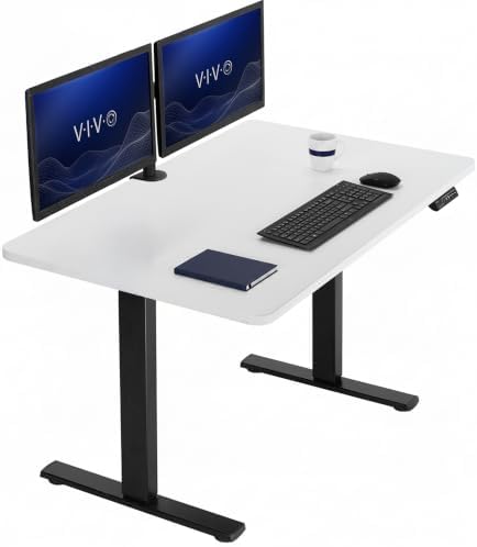 VIVO White 48 x 30 in Standing Desk, DESK-KIT-1B5W