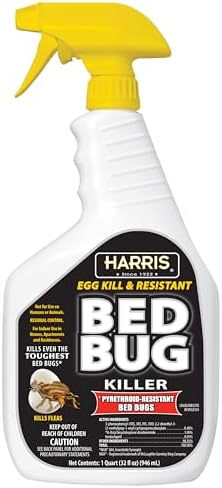 HARRIS White Label Bed Bug Killer, Liquid Spray with Odorless and Non-Staining Extended Residual Kill Formula (32oz)