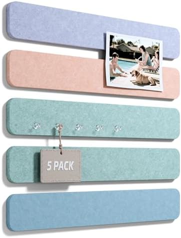 Fluxynara 13" x 2" Felt Wall Panels, Coastal Haze