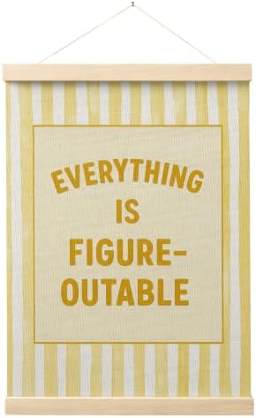 FGFK Everything Is Figureoutable Inspirational Wall Art Poster Hanger Frame