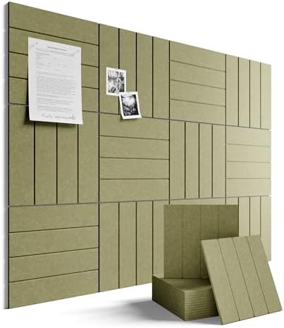 Fluxynara 48" x 36" Large Felt Bulletin Board, Olive Green