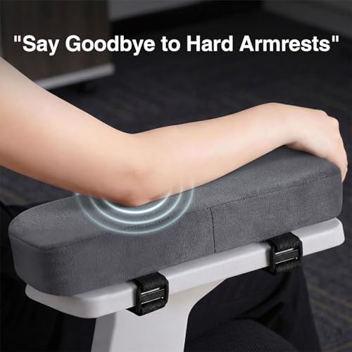 Smiry Memory Foam Office Chair Armrest Pads, Non-Slip Armrest Cushion