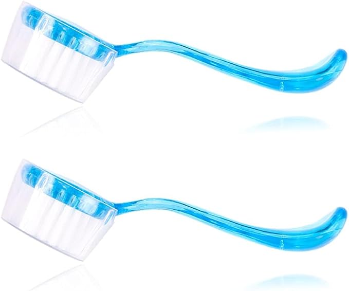 2PC Nail Cleaner Brush Pet Hair Comb Hamster Hair Grooming Cleaning Brushes Pet Animal Bathing Brushes for Guinea Pig Chinchilla Ferret Cleaning Tool (Blue)
