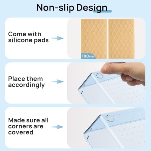 Vtopmart 25 Pack Plastic Drawer Organizers with Non-slip Rubber Pads