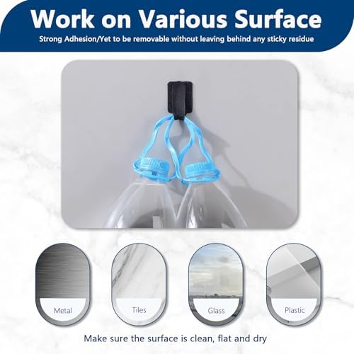 Abnii 50 PCS Hook and Loop Cable Ties, Under Desk Cable Management, White