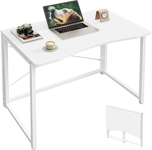 Huuger Folding Desk for Small Spaces, 31.5 Inch Foldable Computer Table