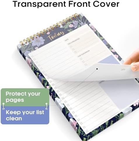 Taja To Do List Notepad, Undated Daily Planner for Work and Goal Setting