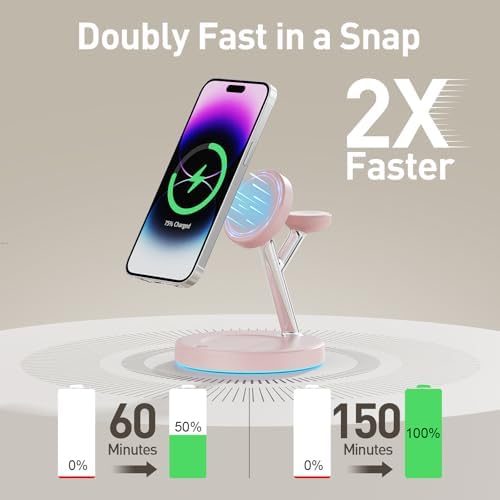3 in 1 MagSafe Wireless Charger Stand for iPhone Apple Watch AirPods