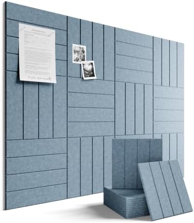 Fluxynara Felt Bulletin Board & Cork Board Alternative, Dusty Blue