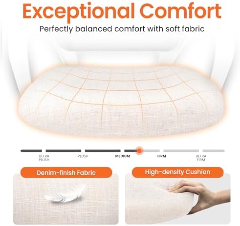 NEO CHAIR Home Office Desk Chair Ergonomic Mesh with Lumbar Support, Ivory