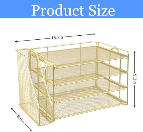 gianotter 4-Tier Paper Organizer With Magazine Holder