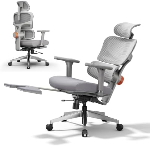 Newtral Office Chair Ergonomic - Home Office Desk Chair, Back Pain Chair with Auto-Following Lumbar Support, 4D Armrest, Seat Depth and Height Adjustable
